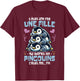 Penguin was a Time Woman Girl Funny Penguins , Black, S T-Shirt - T-Shirt | Maroon