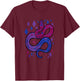 Bisexual Pride Flag Snake T-Shirt - T-Shirt | Maroon