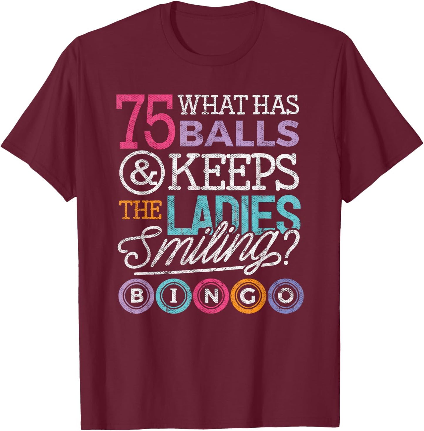 Funny Bingo Shirts Men Women Bingo Lover Grandma T-Shirt - T-Shirt | Maroon