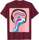 Pop Art Colorful Feminine T-Shirt - T-Shirt | Maroon