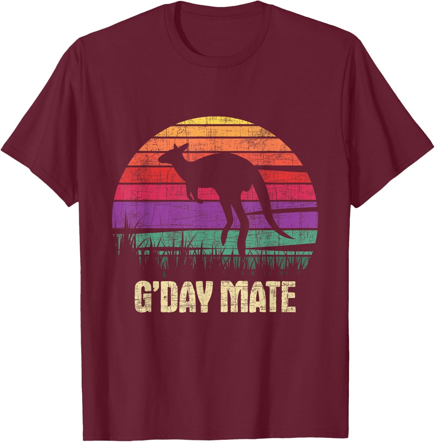 G'day Mate - Kangaroo Zookeeper Animal Lover Australia Pride T-Shirt - T-Shirt | Maroon
