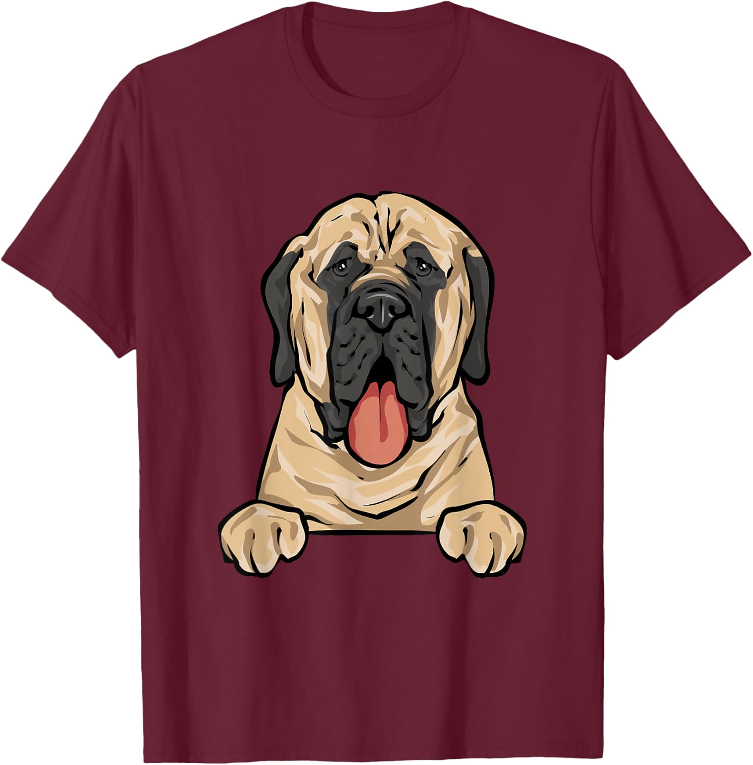 Mastiff Dog English Mastiff T-Shirt - T-Shirt | Maroon