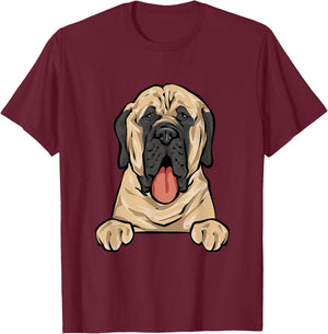 Mastiff Dog English Mastiff T-Shirt - T-Shirt | Maroon