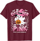 In October We Wear Pink Ghost Witch Breast Cancer Awareness T-Shirt - T-Shirt | Maroon