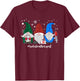 Christmas Radiation Therapist Gnomes Xmas Leopard Gnome T-Shirt - T-Shirt | Maroon
