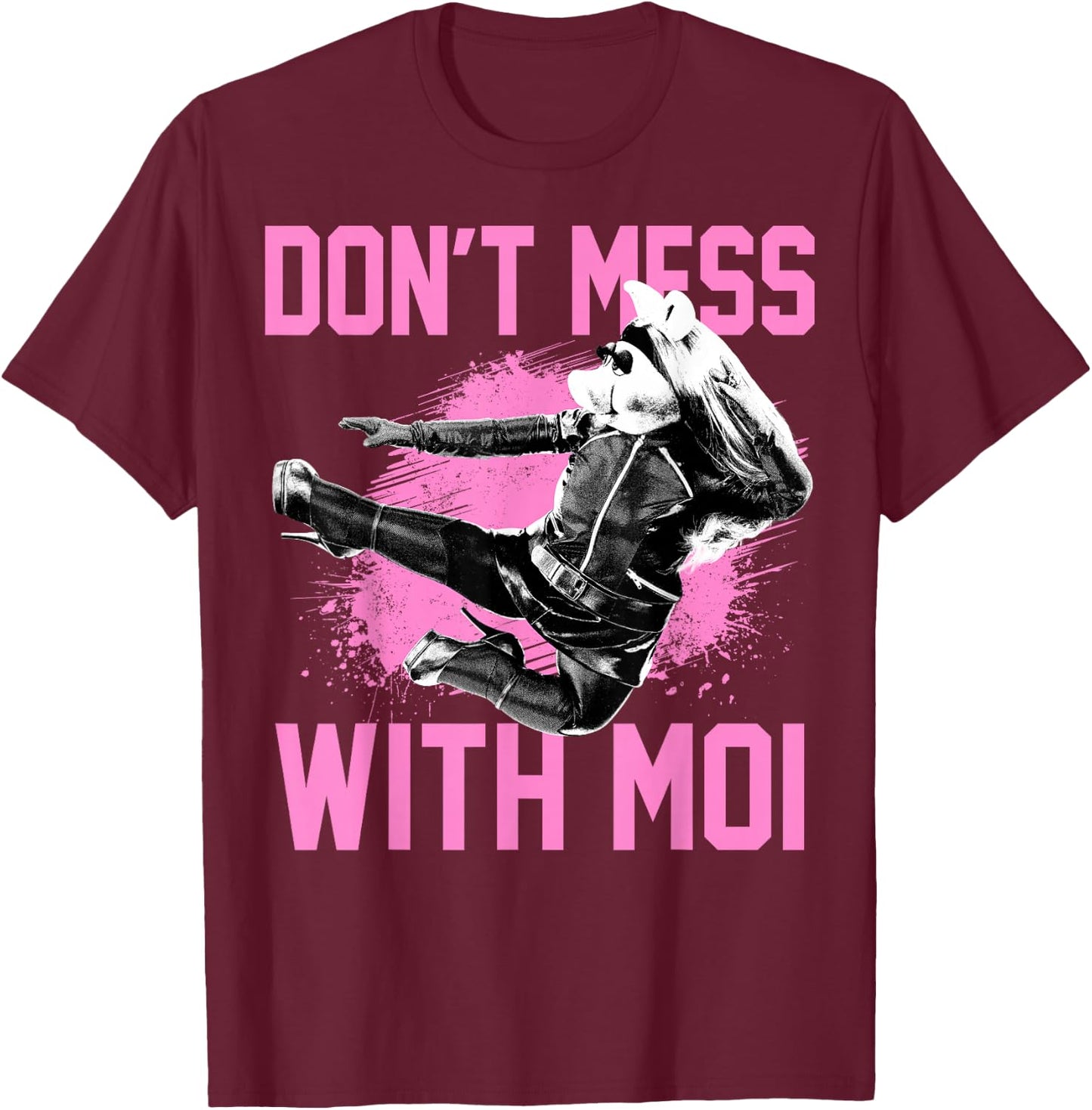 Disney The Muppets Miss Piggy Don't Mess with Moi Small T-Shirt - T-Shirt | Maroon