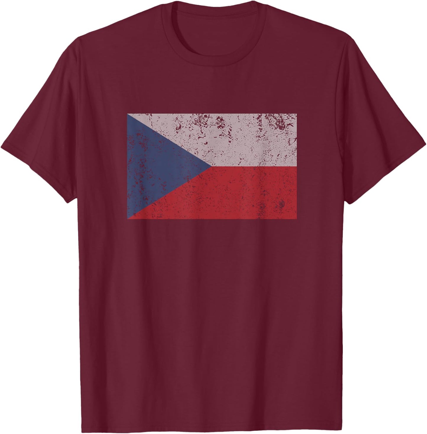 Czech Republic Flag Czechoslovakia Ceske Republiky T Shirt T-Shirt - T-Shirt | Maroon