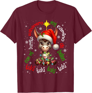 Tuki Tuki Donkey Mi Burrito Sabanero Mexican Mexico Xmas T-Shirt - T-Shirt | Maroon