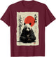 Zen Panda Bär Japanische Sumi-e Tinte Malerei Meditation T-Shirt - T-Shirt | Maroon