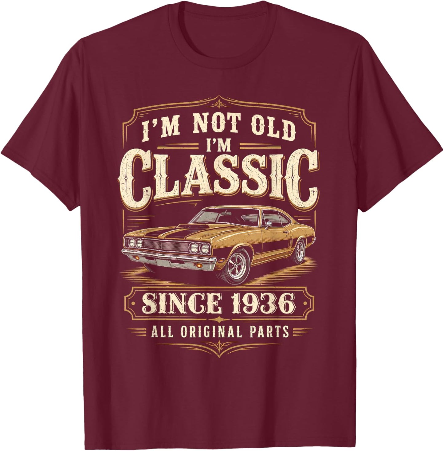 90 Year Old Gift Classic 1936 Limited Edition 90th Birthday T-Shirt - T-Shirt | Maroon