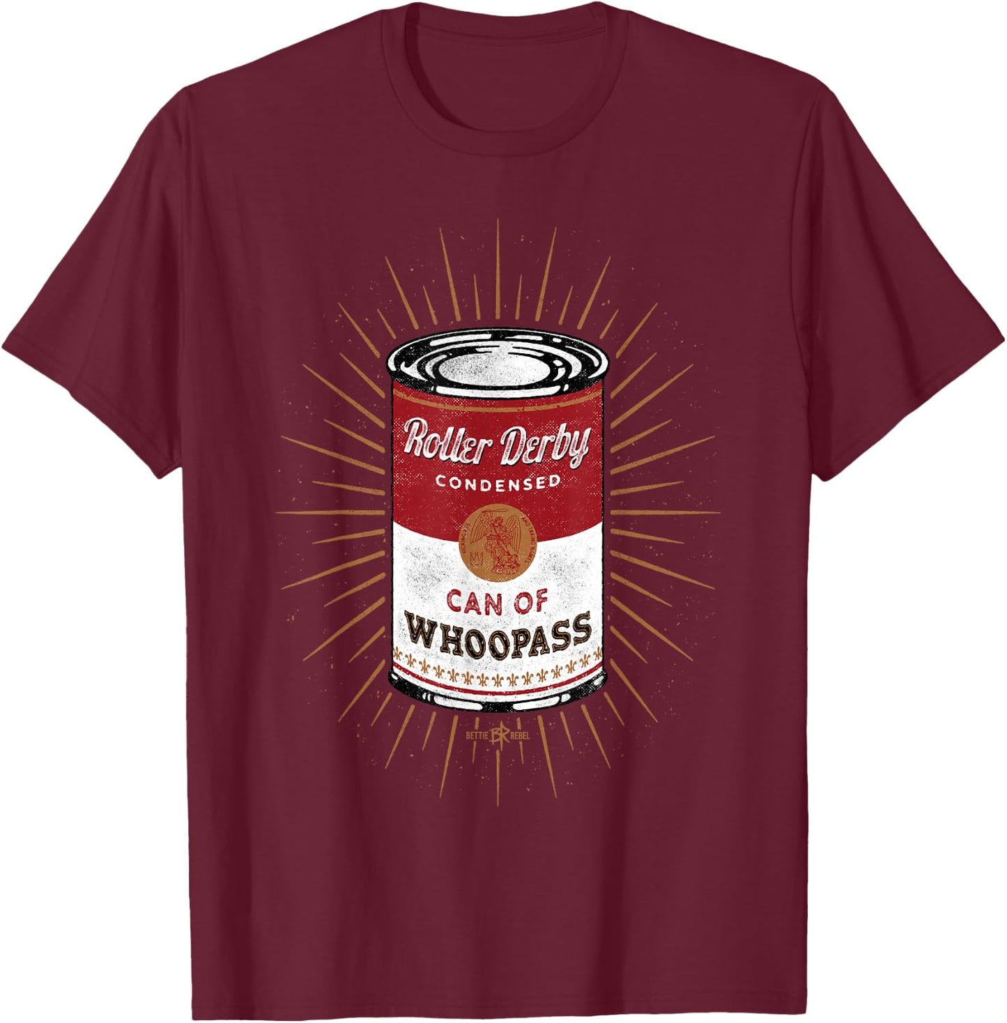 Roller Derby Can of Whoopass shirt T-Shirt - T-Shirt | Maroon