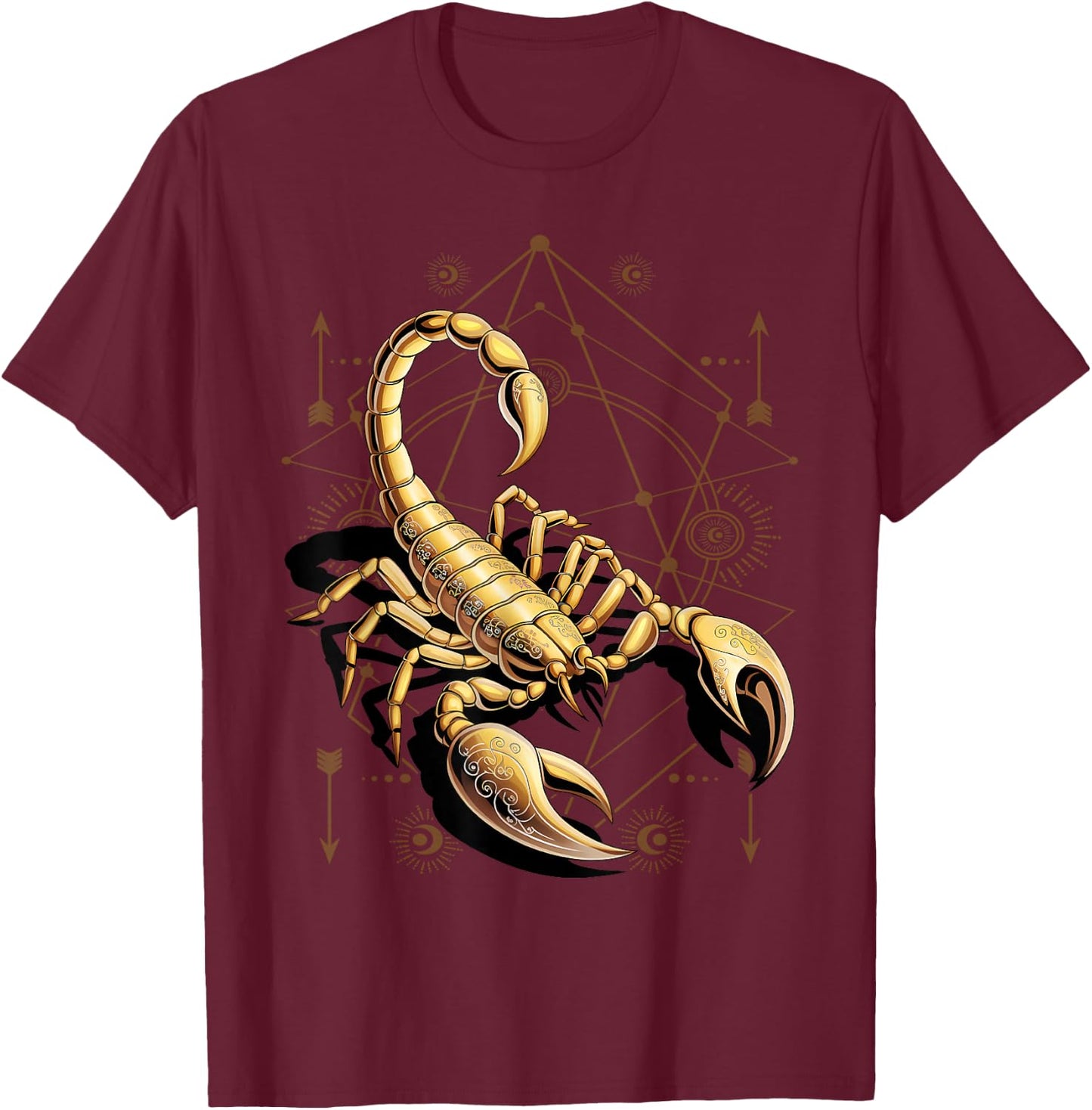 Art Animal Scorpion T-Shirt - T-Shirt | Maroon