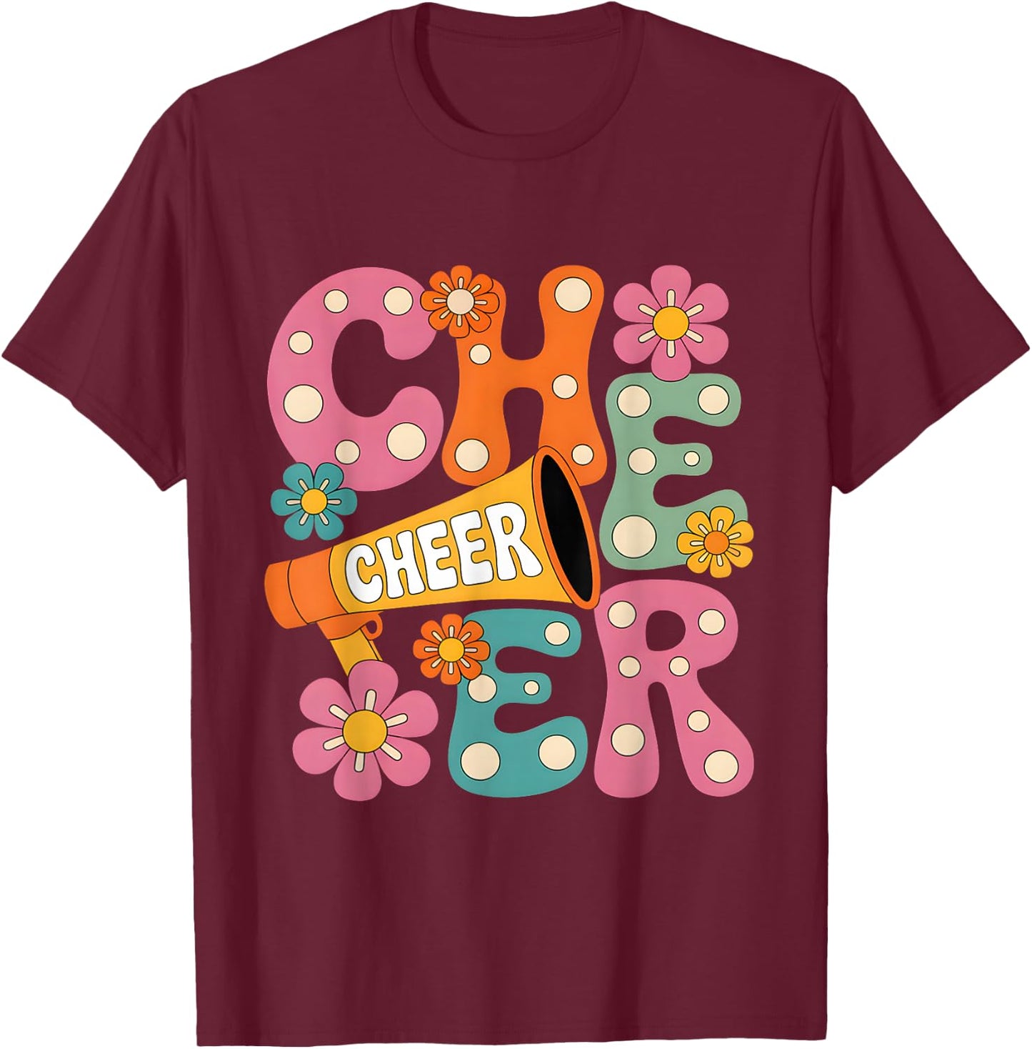 Cheerleading Cheer Team Cheerleader T-Shirt - T-Shirt | Maroon