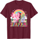 8th Axolotl Birthday Party Eight Year Old Axolotls Birthday T-Shirt - T-Shirt | Maroon