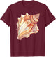 Conch Shell Retro T-Shirt - T-Shirt | Maroon