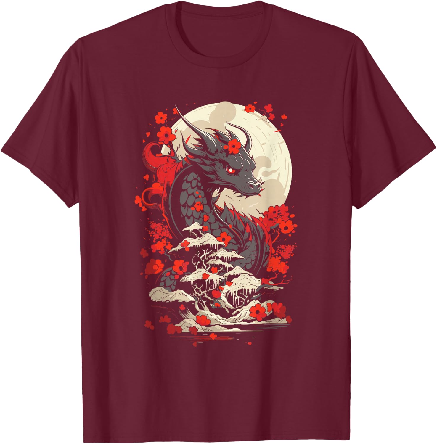 Year Of The Dragon - Zodiac Lunar New Year 2024 T-Shirt - T-Shirt | Maroon
