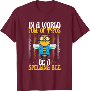 Spelling Champ School Competition Word Speller Spelling Bee T-Shirt - T-Shirt | Maroon