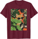 Chat tigré Roux rétro avec Lunettes de Soleil Anime Feline T-Shirt - T-Shirt | Maroon