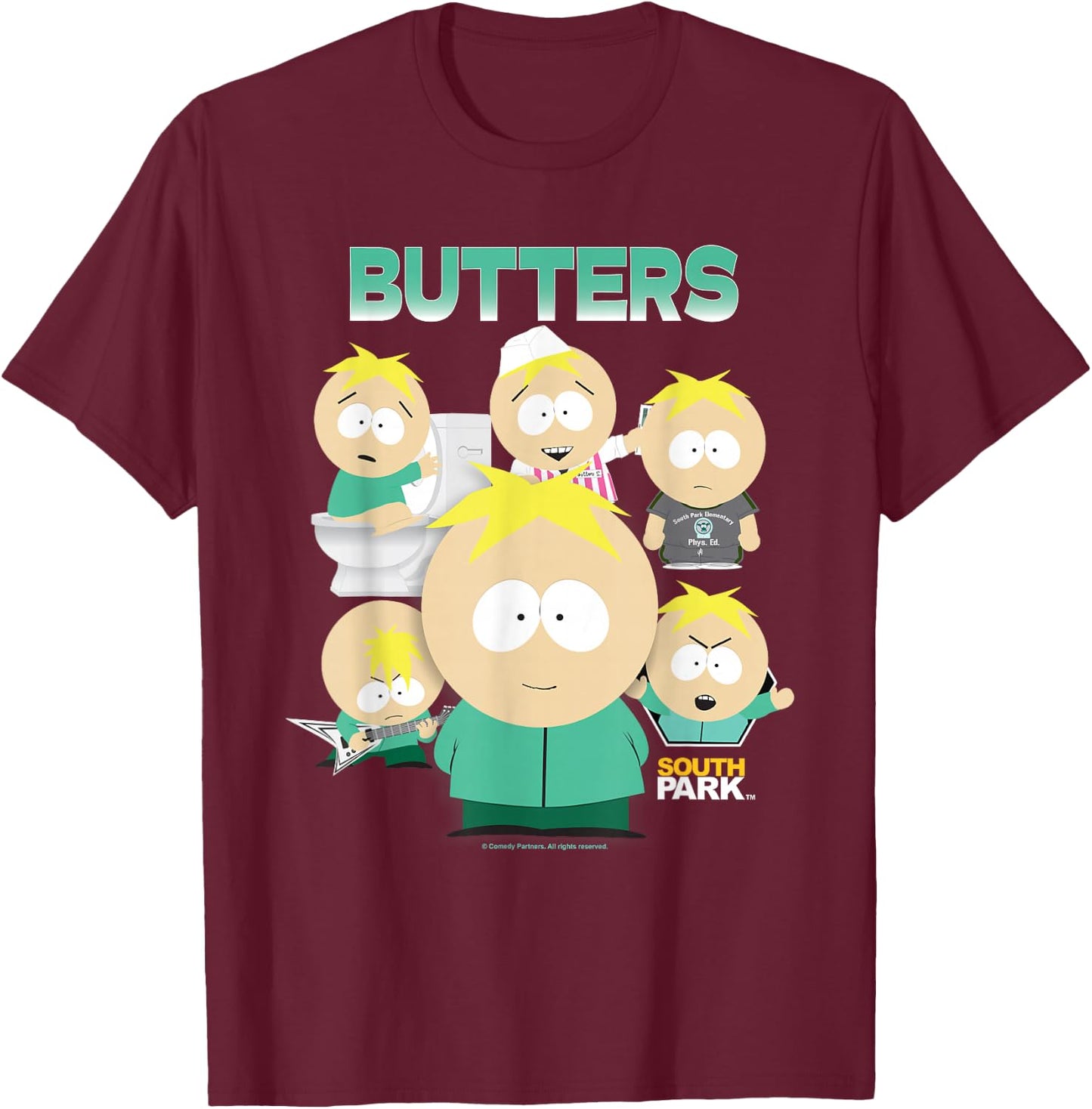 South Park Butters Bootleg T-Shirt - T-Shirt | Maroon