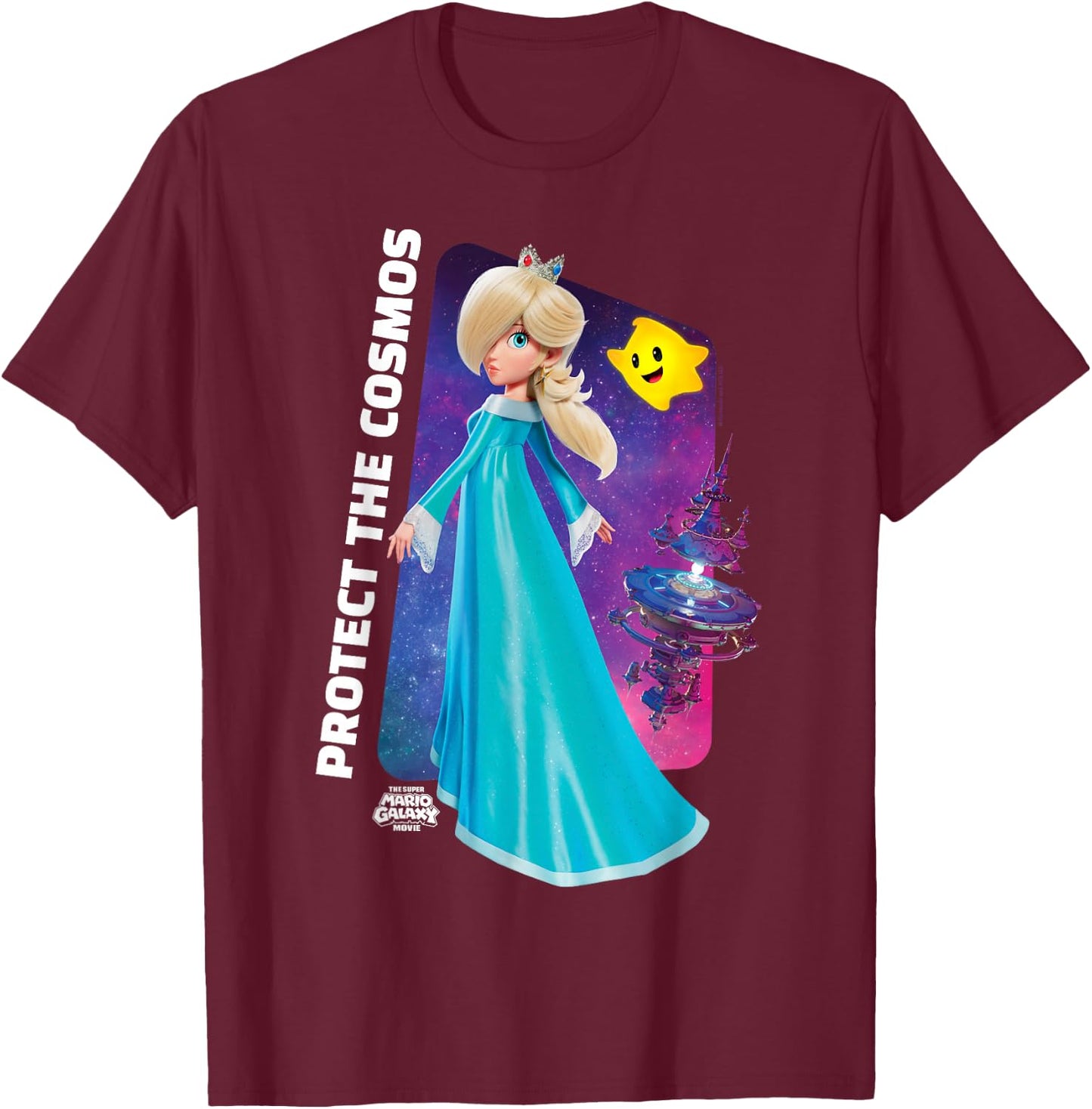 The Super Mario Galaxy Movie Rosalina Protect The Cosmos T-Shirt - T-Shirt | Maroon