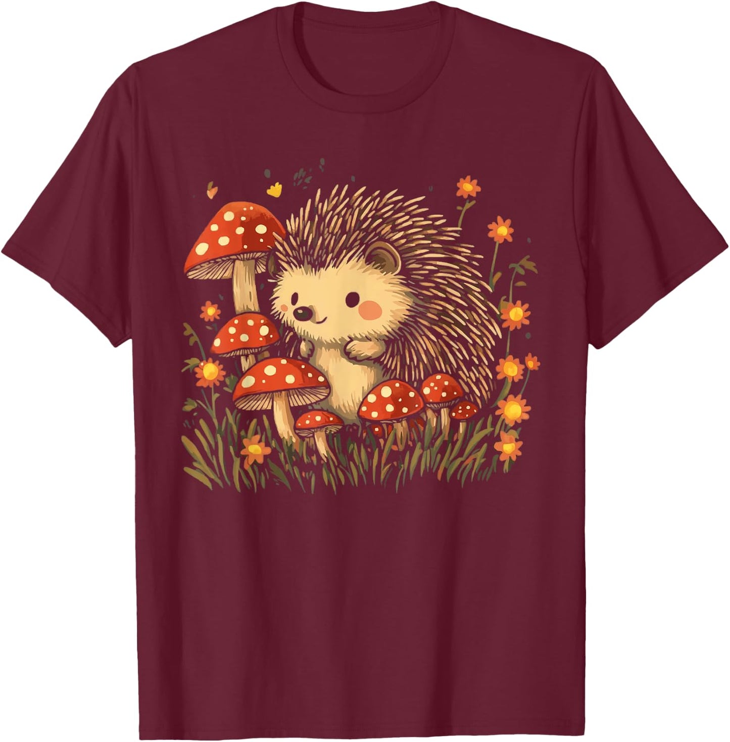 Mushroom Foraging Mycology Fungi Shroom Animal T-Shirt - T-Shirt | Maroon
