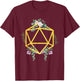 D20 Gaming Dice Game Set Polyhedral Board Gamers Gift T-Shirt - T-Shirt | Maroon