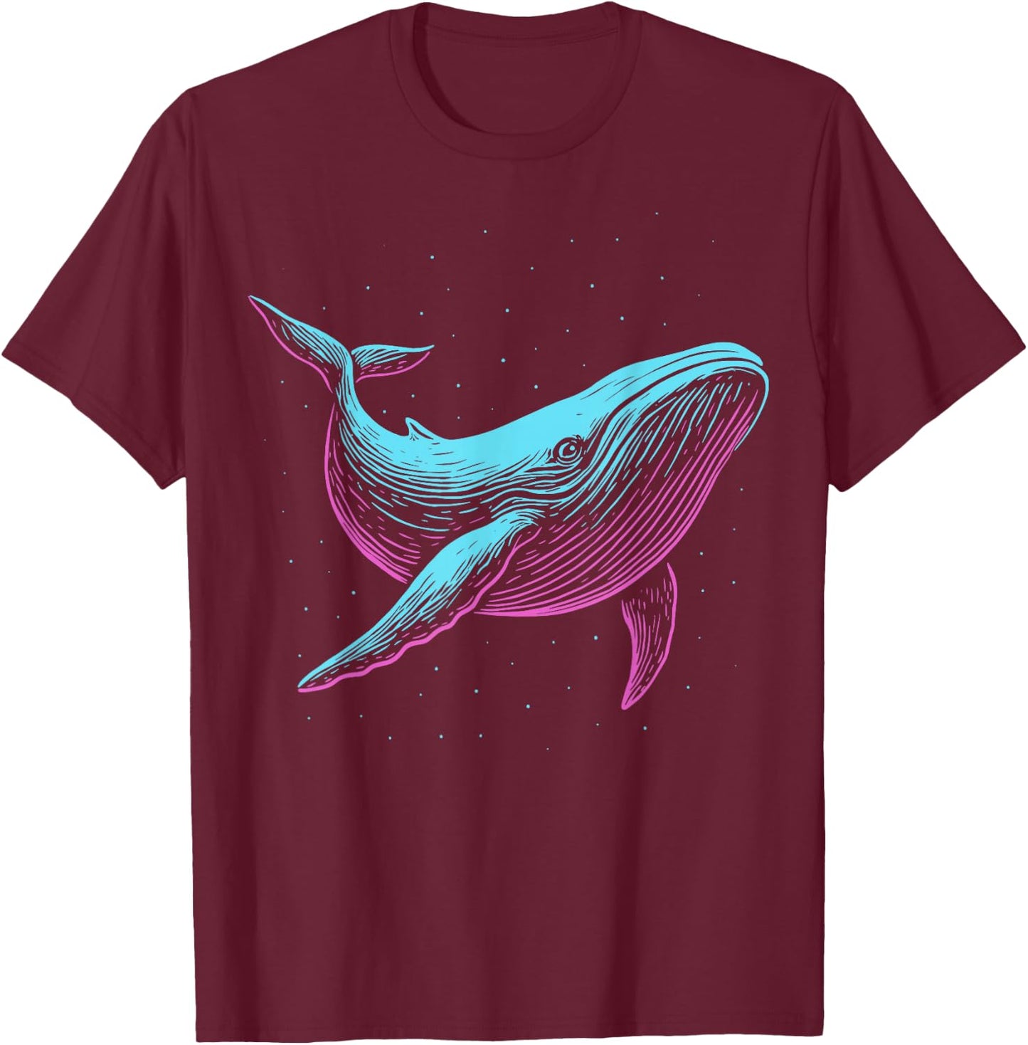 Humpback Whale Blue Whale T-Shirt - T-Shirt | Maroon