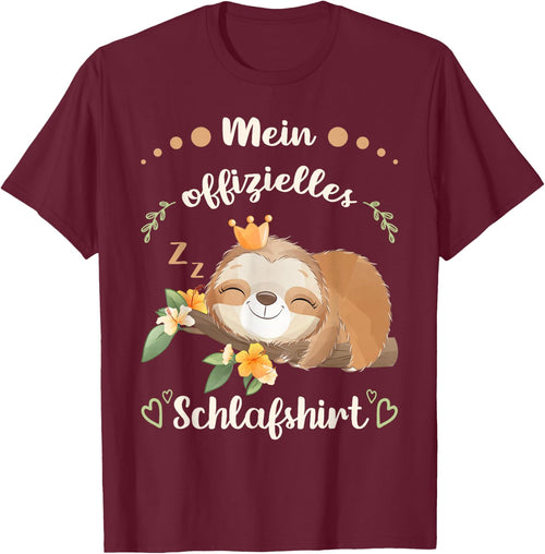 My Official Sleep Shirt Women's Sloth Pyjama Shirt , black