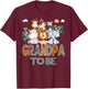 Soon To Be Grandpa Jungle Animal Safari Gender Reveal T-Shirt - T-Shirt | Maroon