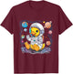Rubber Duck Astronaut Space Rubber Duck Lover Science Planet T-Shirt - T-Shirt | Maroon