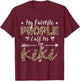 My Favorite People Call Me Kiki Leopard T-Shirt - T-Shirt | Maroon