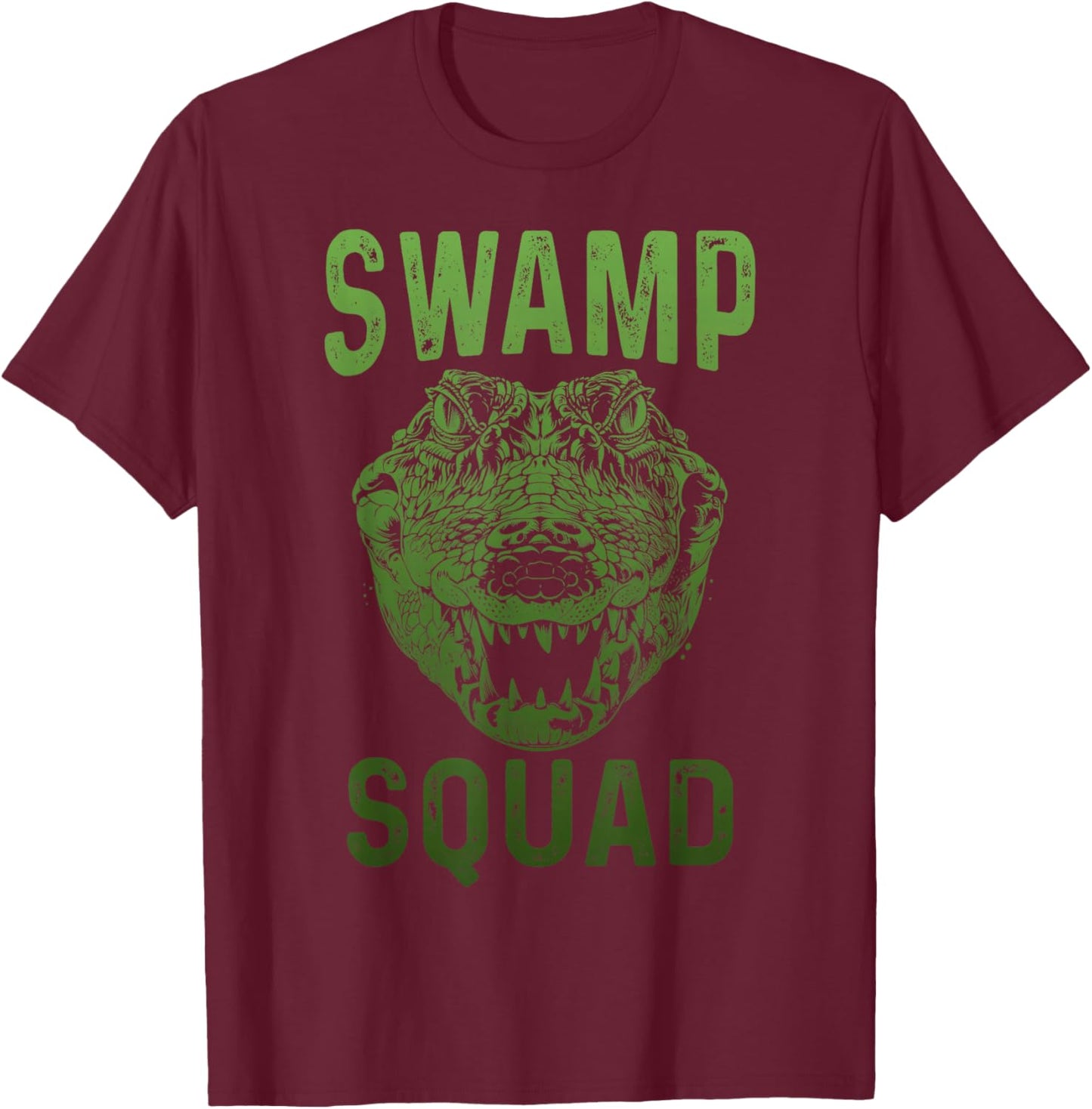Swamp Alligator Squad Reptile Gator Lover Funny T-Shirt - T-Shirt | Maroon