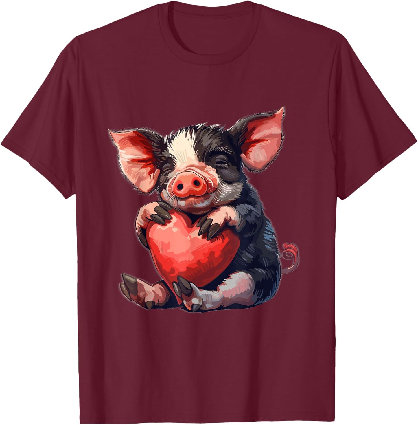Kune Kune Pig Baby Kune Kune Girl Kune Kune Pig T-Shirt - T-Shirt | Maroon