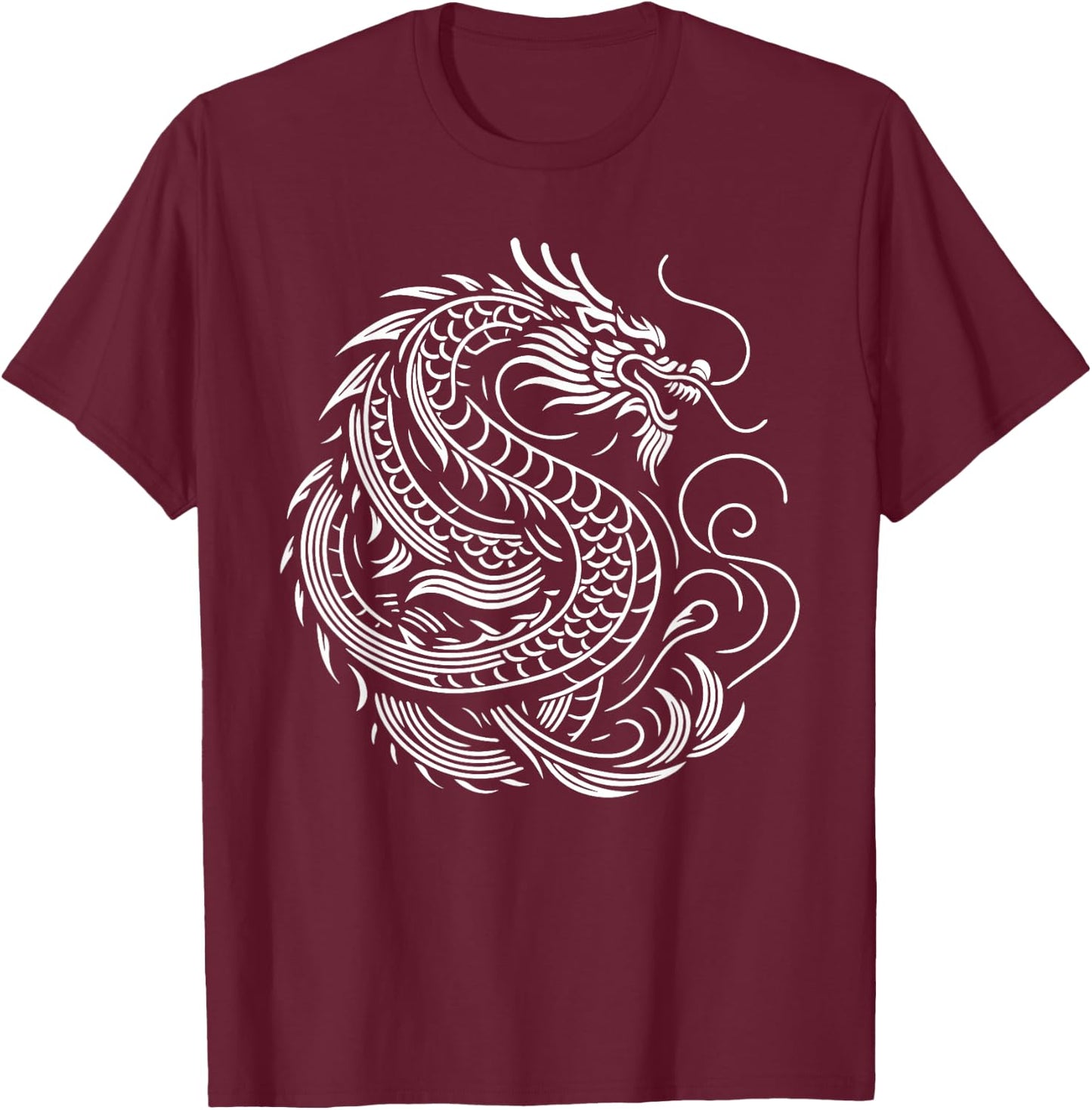 Year Of The Dragon 2024 Chinese Lunar New Year's Zodiac T-Shirt - T-Shirt | Maroon