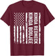 Kinda Redneck Kinda Boujee USA American Flag Southern T-Shirt - T-Shirt | Maroon
