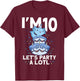 I'm 10 bday Axolotl party cute 10th Birthday Kids Axolotl T-Shirt - T-Shirt | Maroon