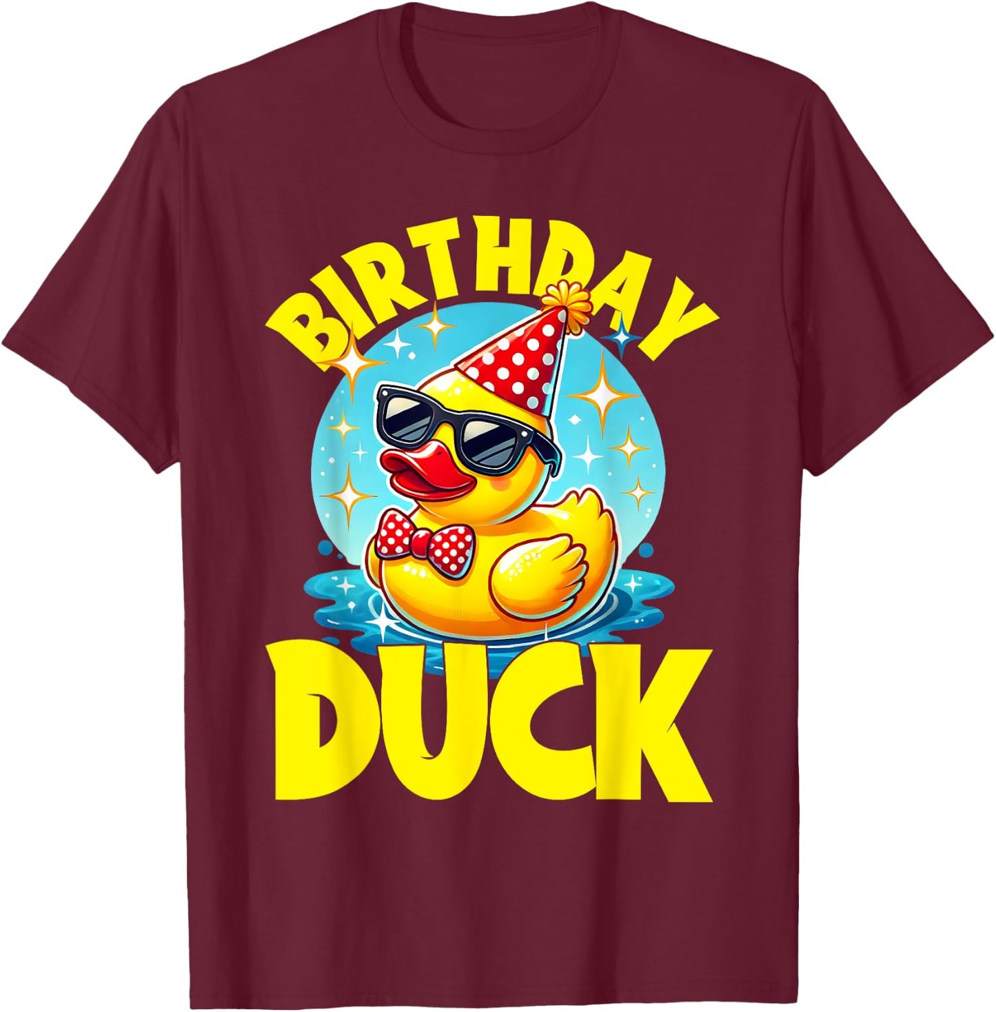 Rubber Duckies Birthday Duck Rubber Duck T-Shirt - T-Shirt | Maroon