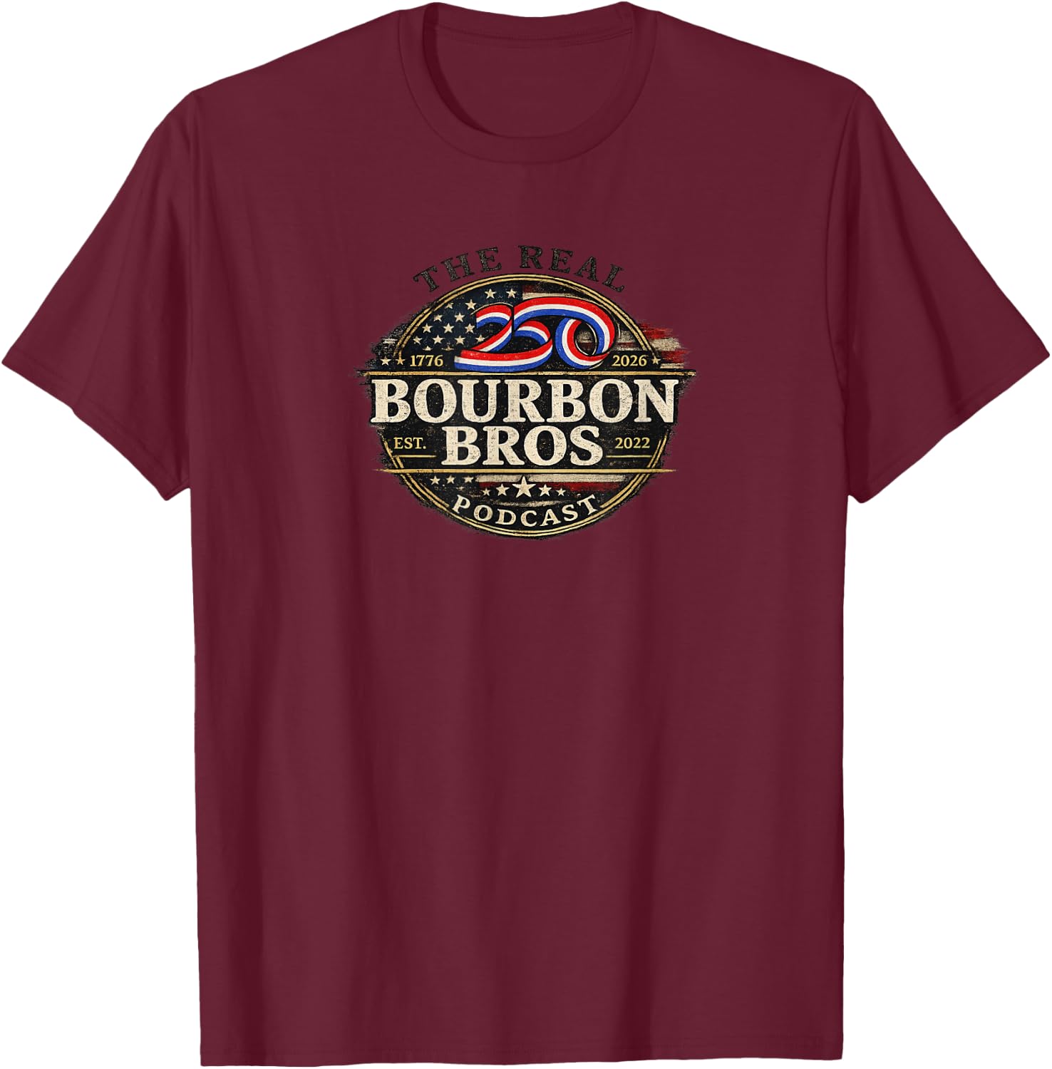 Merica 250th Birthday T-Shirt - T-Shirt | Maroon