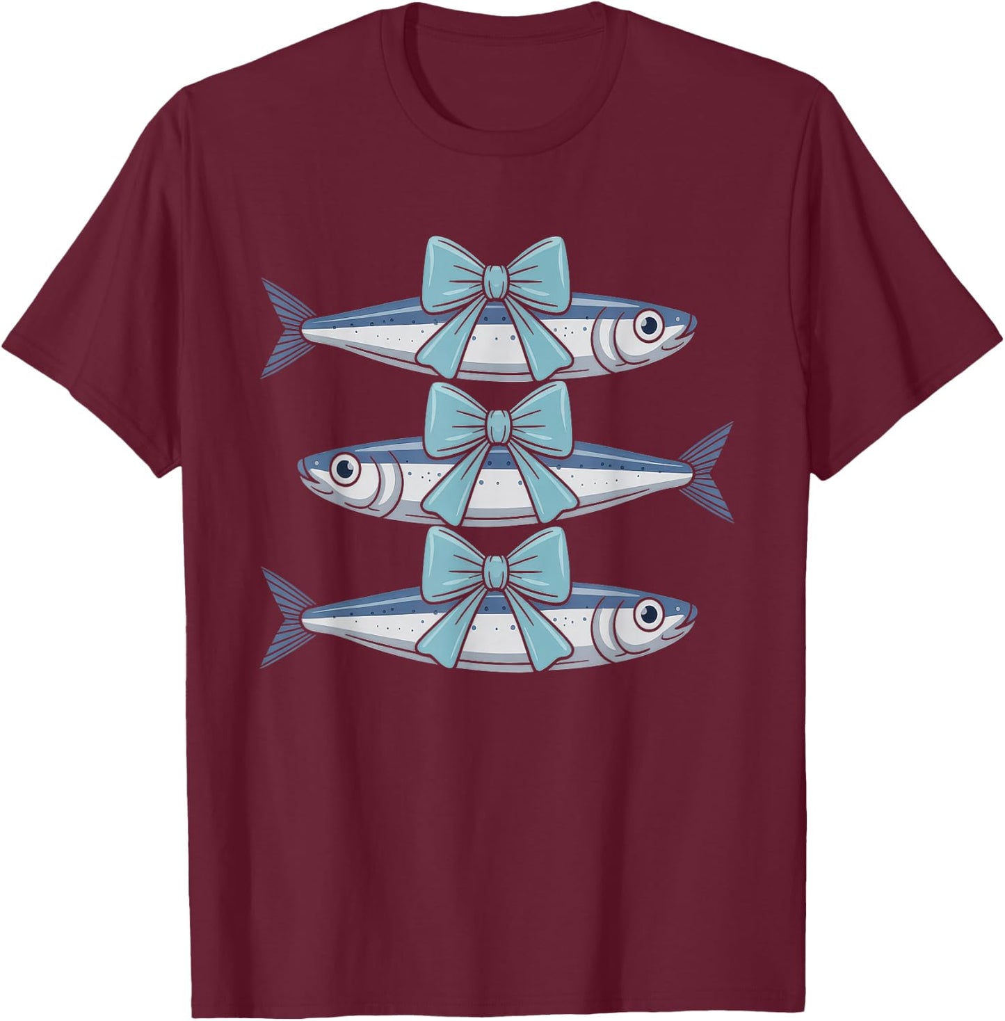 Bow Sardines Beach Women's T-Shirt - T-Shirt | Maroon