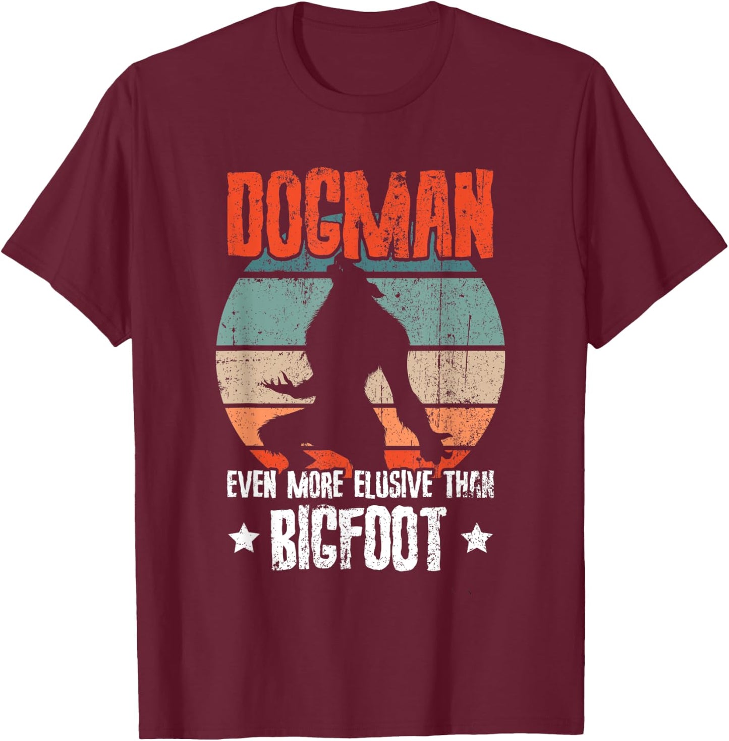 Michigan Cryptids Cryptozoology Monsters Michigan Dogman T-Shirt - T-Shirt | Maroon