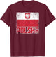 Polska Poland Flag Vintage Retro Country Polish Pride T-Shirt - T-Shirt | Maroon