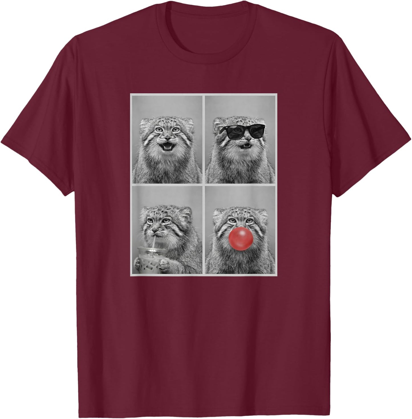 Pallas's Cats Funny Pallas's cat T-Shirt - T-Shirt | Maroon