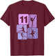 11e Anniversaire Danseur Ballet Ballerine 11 Ans Fille T-Shirt - T-Shirt | Maroon