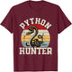 Python Hunter Florida Snake Vintage Retro Sunset T-Shirt - T-Shirt | Maroon