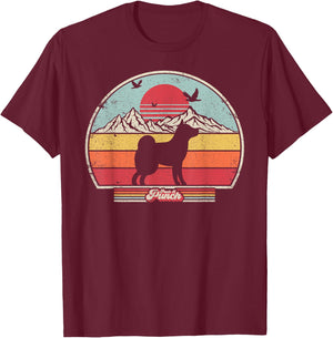 Shiba Inu Shirt Vintage T-Shirt - T-Shirt | Maroon