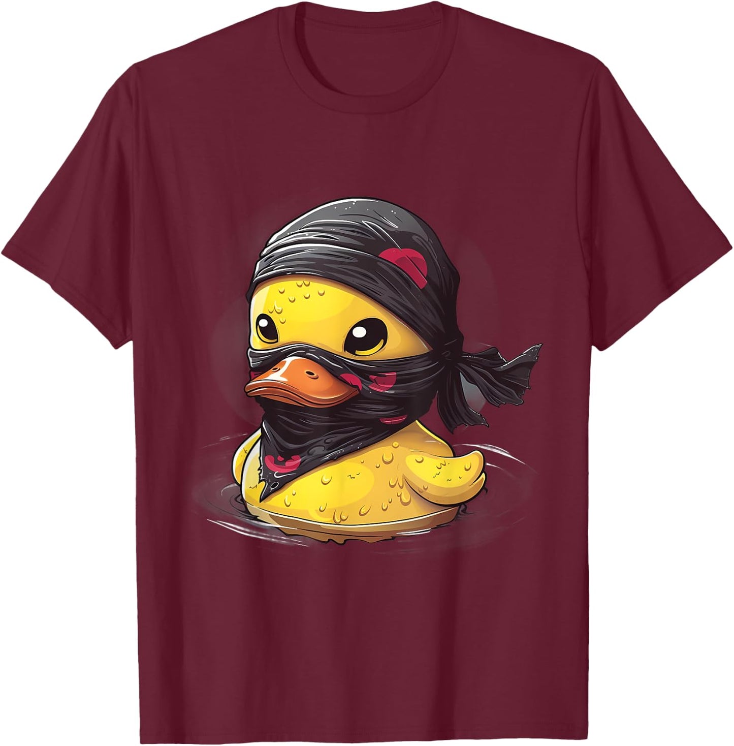 Rubber Duck Ninja Samurai Rubber Duckie Rubber Duckling T-Shirt - T-Shirt | Maroon