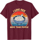 Vintage I Love Rice More Than People Rice Food Lover T-Shirt - T-Shirt | Maroon