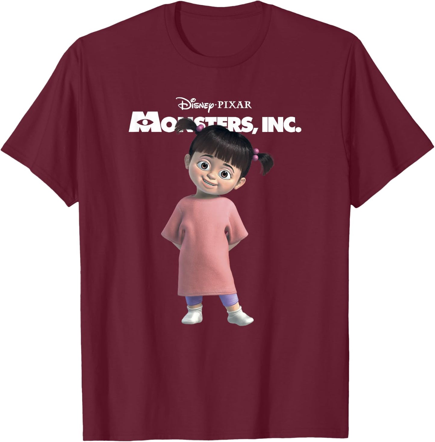 Disney Pixar Monsters, Inc. Boo Girl T-Shirt - T-Shirt | Maroon