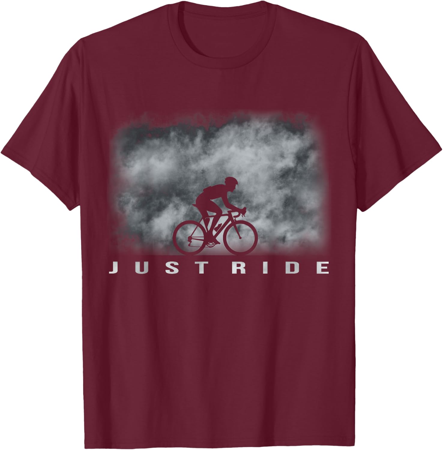 Just Ride Road Cycling Bicycle Adventure Enthusiast Gifts T-Shirt - T-Shirt | Maroon