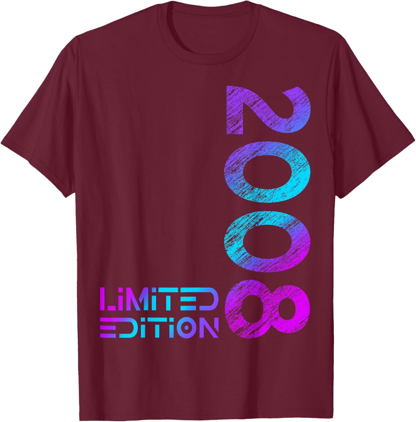 18. Geburtstag Limited Edition Jahrgang 2008 Junge Mädchen T-Shirt - T-Shirt | Maroon